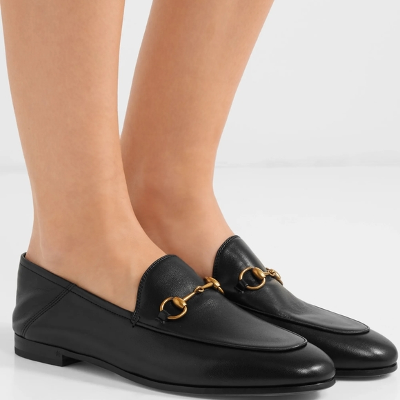 gucci brixton leather horsebit loafers